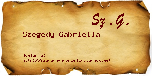 Szegedy Gabriella névjegykártya